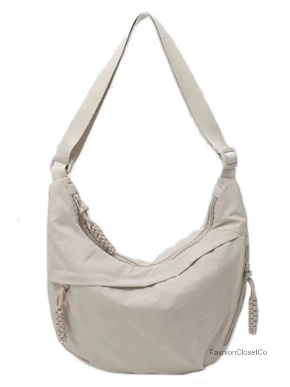 Waterproof Nylon Hobo Bag Crescent Shoulder Crossbody Slouchy Corduroy Dumpling